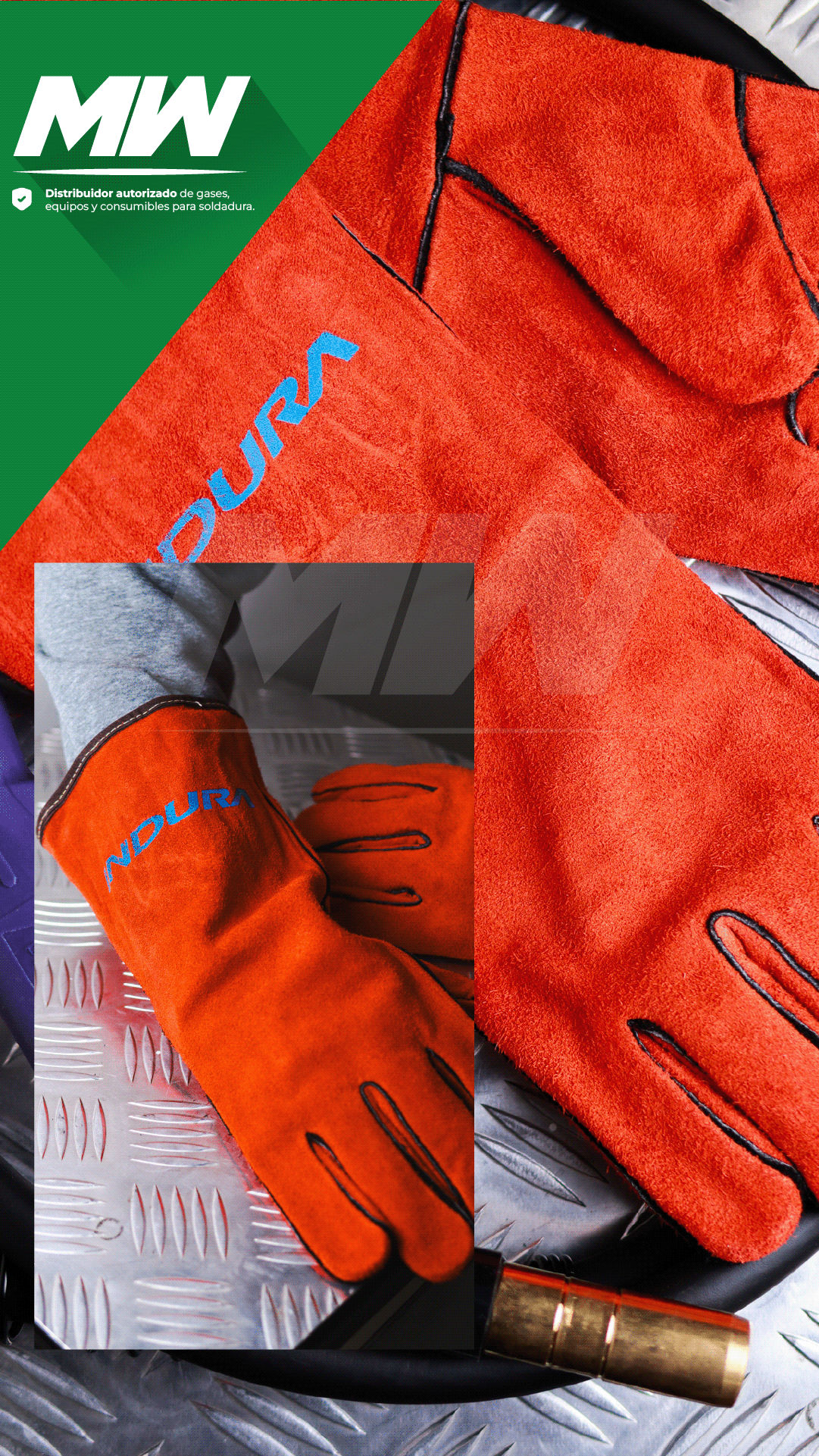 Guantes para Soldador en Cuero Descarne